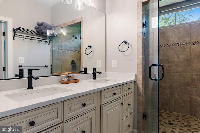 138 Merrimack Way, Arnold, MD 21012 - bathroom featuring a stall shower and double vanity