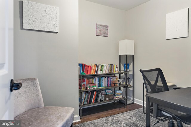 138 Merrimack Way, Arnold, MD 21012 - office area featuring baseboards and wood finished floors