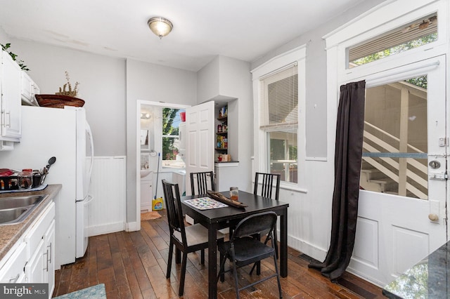 442 Poplar St, Lancaster, PA 17603 - dining space featuring dark wood-style floors and plenty of natural light