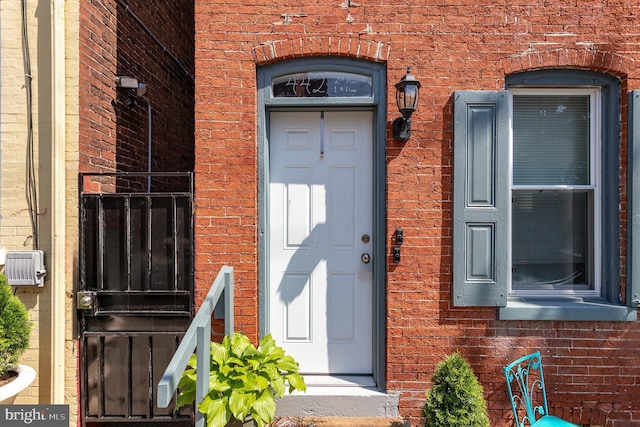 442 Poplar St, Lancaster, PA 17603 - doorway to property with brick siding