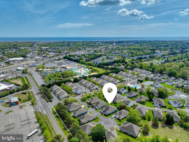 drone / aerial view featuring a residential view