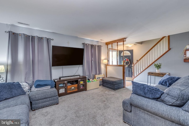 33 Miracle Dr, Williamstown, NJ 08094 - carpeted living room featuring stairs