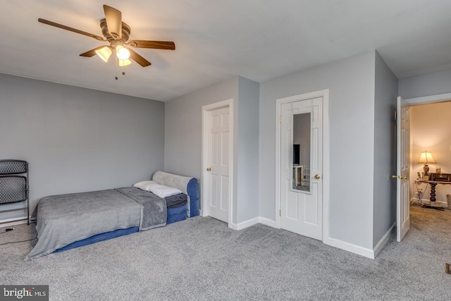 33 Miracle Dr, Williamstown, NJ 08094 - bedroom featuring carpet floors, baseboards, and ceiling fan