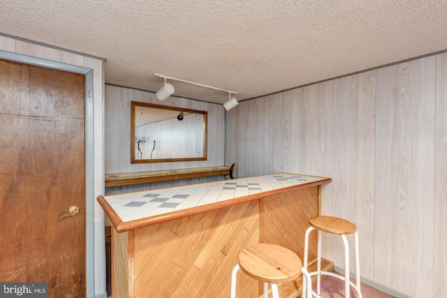 33 Miracle Dr, Williamstown, NJ 08094 - indoor dry bar with wood walls and a textured ceiling