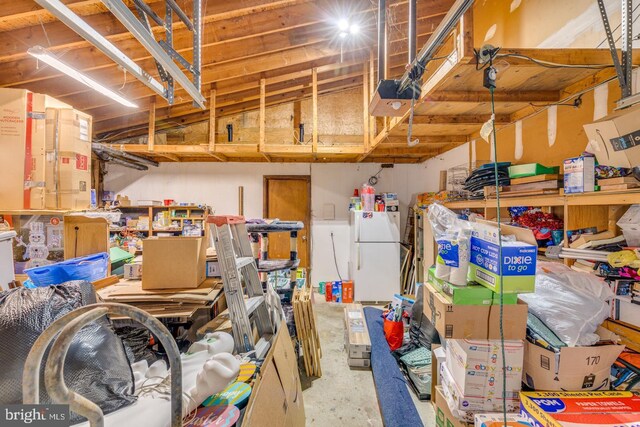 33 Miracle Dr, Williamstown, NJ 08094 - garage featuring freestanding refrigerator