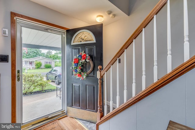 33 Miracle Dr, Williamstown, NJ 08094 - entryway with stairs and wood finished floors
