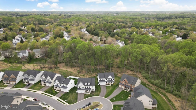 7679 Cross Creek Dr, Columbia, MD 21044 - aerial view of property and surrounding area with nearby suburban area and a heavily wooded area
