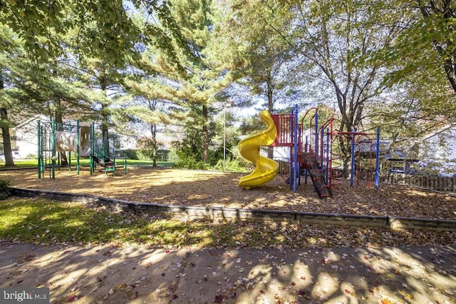 view of community jungle gym