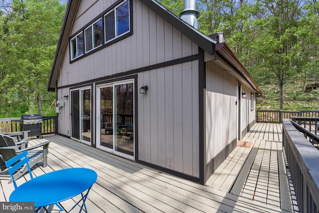 1125 Nancy Jack Rd, Gerrardstown, WV 25420 - wooden terrace featuring grilling area and view of scattered trees