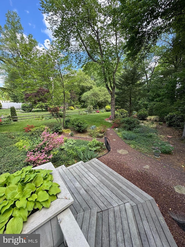 1149 Ollerton Rd, West Deptford, NJ 08066 - deck featuring fence and view of wooded area