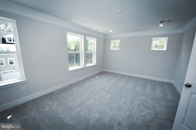 12371 Sea Oaks Ln Unit 1, Berlin, MD 21811 - unfurnished room with ornamental molding, carpet, healthy amount of natural light, and baseboards