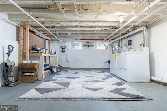 1545 S 19th St, Philadelphia, PA 19146 - basement featuring washer and clothes dryer