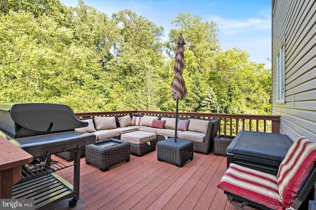 21 Jimarie Ct, Hamilton, NJ 08620 - wooden deck with an outdoor living space