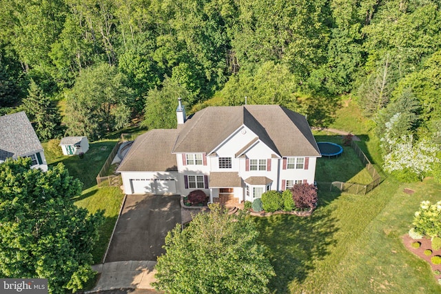 21 Jimarie Ct, Hamilton, NJ 08620 - aerial view of property and surrounding area featuring a heavily wooded area