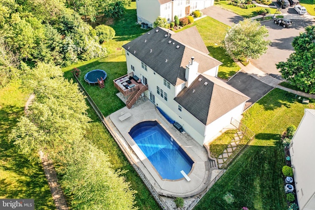 21 Jimarie Ct, Hamilton, NJ 08620 - drone / aerial view of a pool