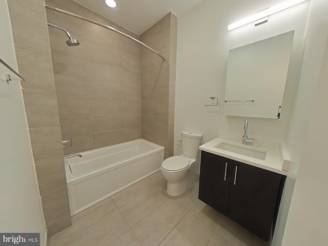 117 Quarry St Unit 9, Philadelphia, PA 19106 - full bathroom with toilet, shower / bathtub combination, vanity, and tile patterned floors