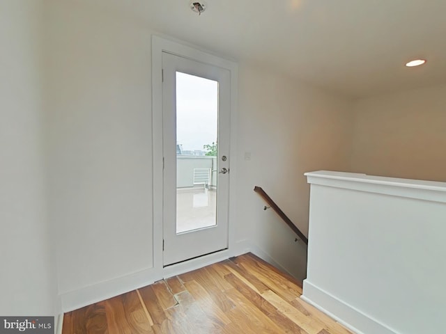 117 Quarry St Unit 9, Philadelphia, PA 19106 - entryway with light wood-type flooring, recessed lighting, and baseboards
