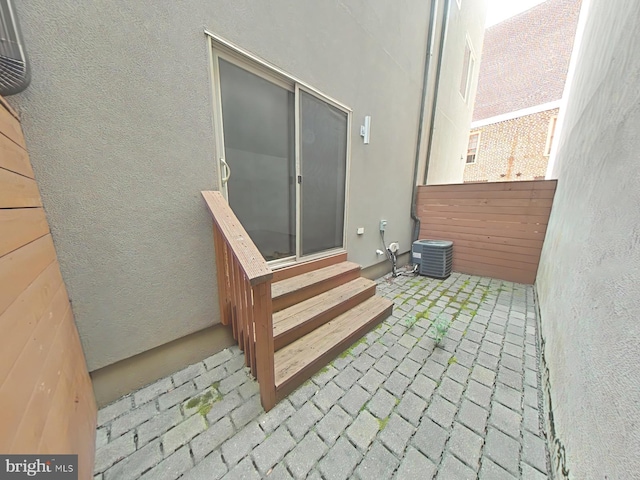 117 Quarry St Unit 9, Philadelphia, PA 19106 - view of patio / terrace with entry steps and central air condition unit