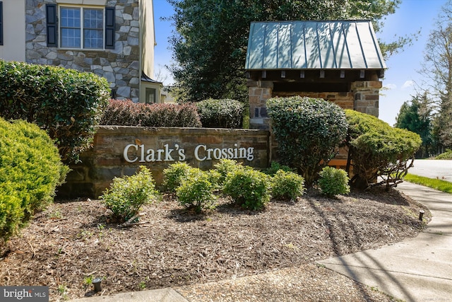 view of community sign