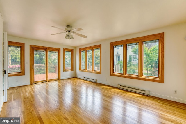 2305 Macdonough Rd, Wilmington, DE 19805 - unfurnished room featuring a baseboard heating unit, healthy amount of natural light, and baseboards