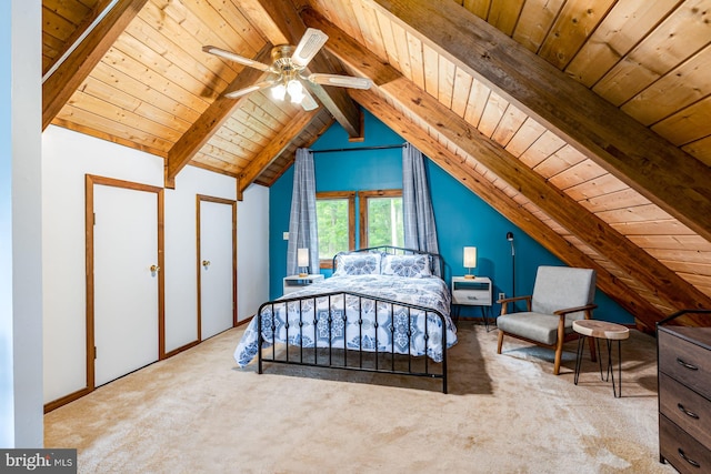 1276 Birch Grove Ln, Berkeley Springs, WV 25411 - bedroom with wood ceiling and carpet flooring