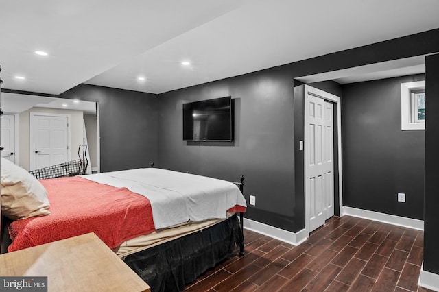 12904 Two Farm Dr, Silver Spring, MD 20904 - bedroom with baseboards, recessed lighting, and wood finished floors