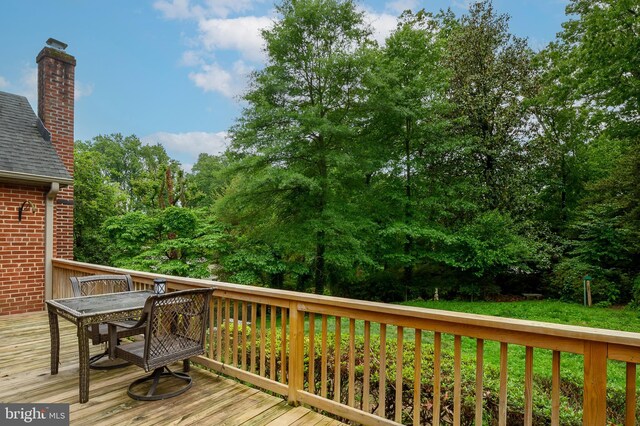 12904 Two Farm Dr, Silver Spring, MD 20904 - wooden deck featuring outdoor dining area