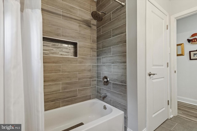 607 Jays Ln, Pottstown, PA 19464 - bathroom with shower / tub combo and tile patterned floors