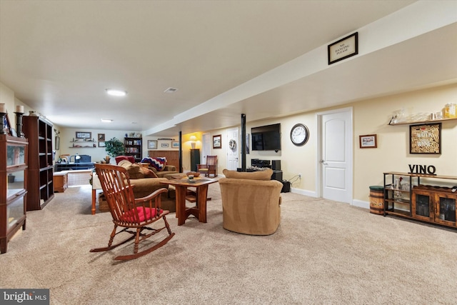 607 Jays Ln, Pottstown, PA 19464 - carpeted living area with baseboards