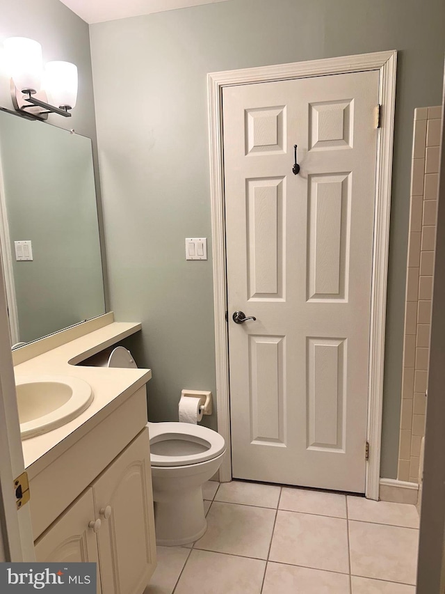 1341 Thornwood Dr, Mount Laurel, NJ 08054 - bathroom with tile patterned flooring, vanity, and toilet
