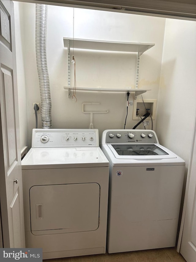 1341 Thornwood Dr, Mount Laurel, NJ 08054 - washroom featuring washing machine and dryer and light tile patterned floors