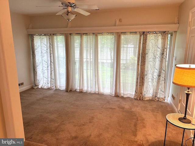 1341 Thornwood Dr, Mount Laurel, NJ 08054 - unfurnished room with carpet flooring, ceiling fan, plenty of natural light, and baseboards