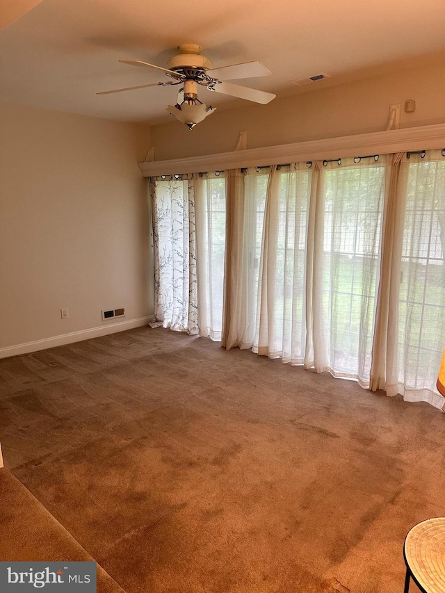 1341 Thornwood Dr, Mount Laurel, NJ 08054 - carpeted spare room with healthy amount of natural light, ceiling fan, and baseboards