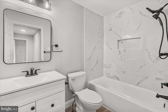 6121 Ducketts Ln, Elkridge, MD 21075 - full bath with vanity, toilet, and shower / bathtub combination