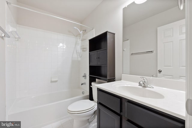 105 Poinsettia Way, Stephenson, VA 22656 - bathroom featuring toilet, vanity, tub / shower combination, and tile patterned floors