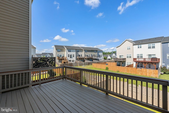 105 Poinsettia Way, Stephenson, VA 22656 - wooden terrace featuring a residential view and fence
