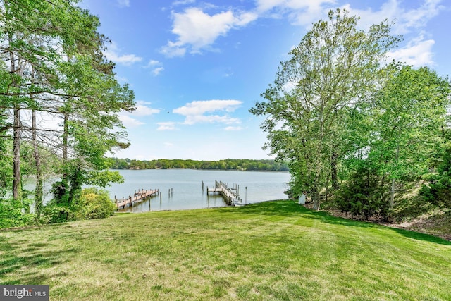 2031 Indian Cir, Saint Leonard, MD 20685 - view of yard featuring a water view and a dock