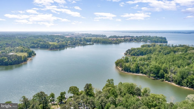 2031 Indian Cir, Saint Leonard, MD 20685 - aerial view featuring a water view and a view of trees