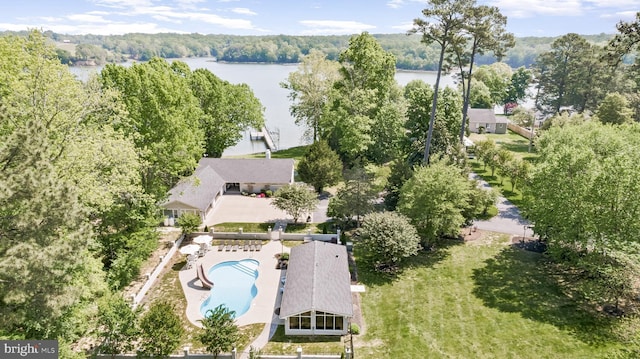 2031 Indian Cir, Saint Leonard, MD 20685 - aerial view featuring a water view and a forest view