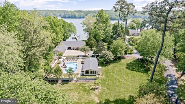 2031 Indian Cir, Saint Leonard, MD 20685 - birds eye view of property with a water view and a view of trees