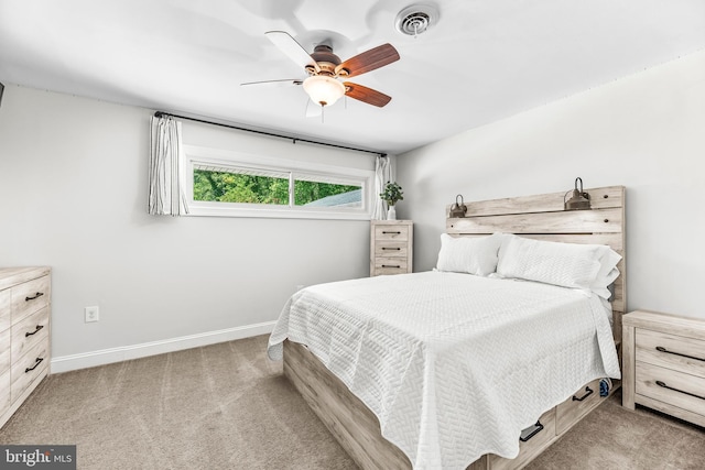 2031 Indian Cir, Saint Leonard, MD 20685 - bedroom with baseboards, ceiling fan, visible vents, and carpet floors