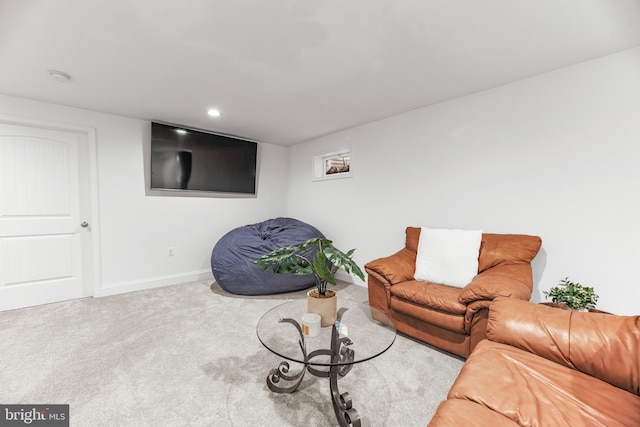 2031 Indian Cir, Saint Leonard, MD 20685 - carpeted living area with baseboards and recessed lighting