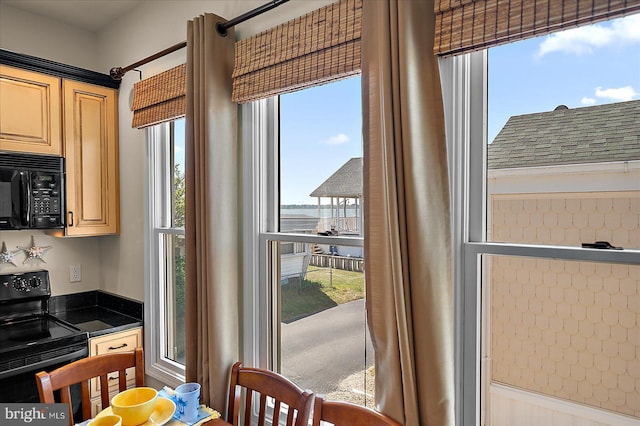 22 Flounder Ln, Ocean City, MD 21842 - kitchen featuring dark countertops and black appliances