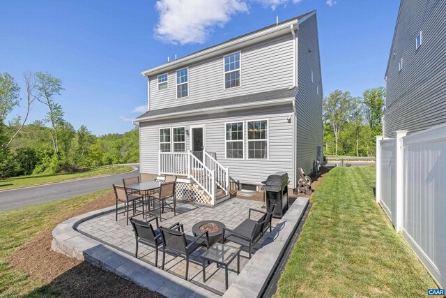 4286 Sunset Dr, Charlottesville, VA 22911 - back of house featuring a fire pit and a patio
