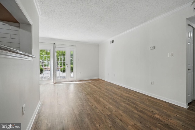 15645 Horseshoe Ln, Woodbridge, VA 22191 - unfurnished living room featuring a textured ceiling, wood finished floors, and baseboards
