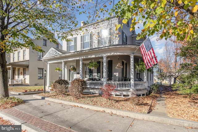 italianate house with covered porch