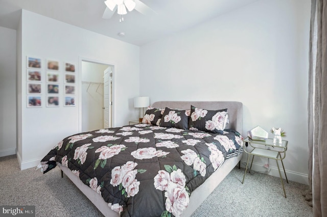 23336 Horse Island Rd, Lewes, DE 19958 - bedroom with carpet flooring, baseboards, and ceiling fan