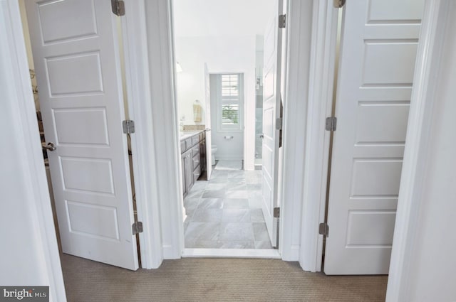 23336 Horse Island Rd, Lewes, DE 19958 - hall featuring light colored carpet