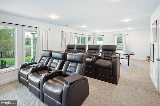 23336 Horse Island Rd, Lewes, DE 19958 - cinema featuring baseboards, recessed lighting, and carpet