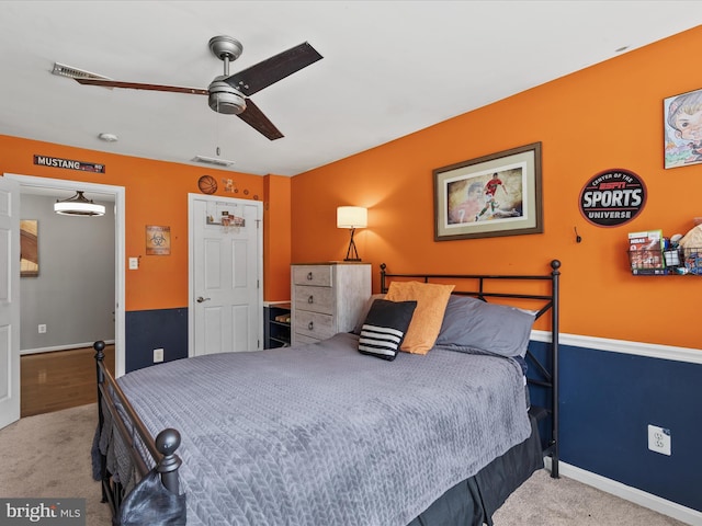 33759 Bay Ridge Ln, Lewes, DE 19958 - bedroom with carpet, baseboards, and ceiling fan